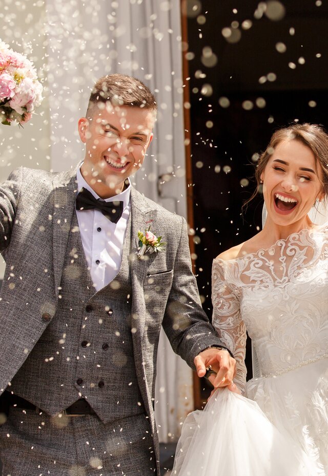 Brautpaar bei einer Hochzeit